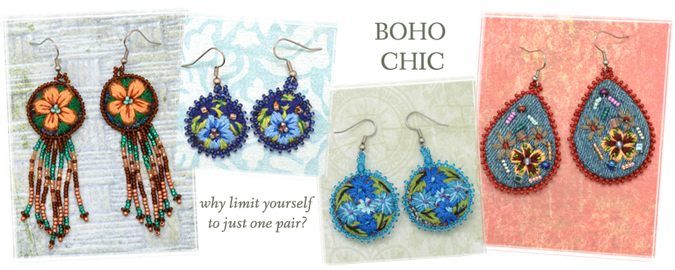 Embroidered Earrings